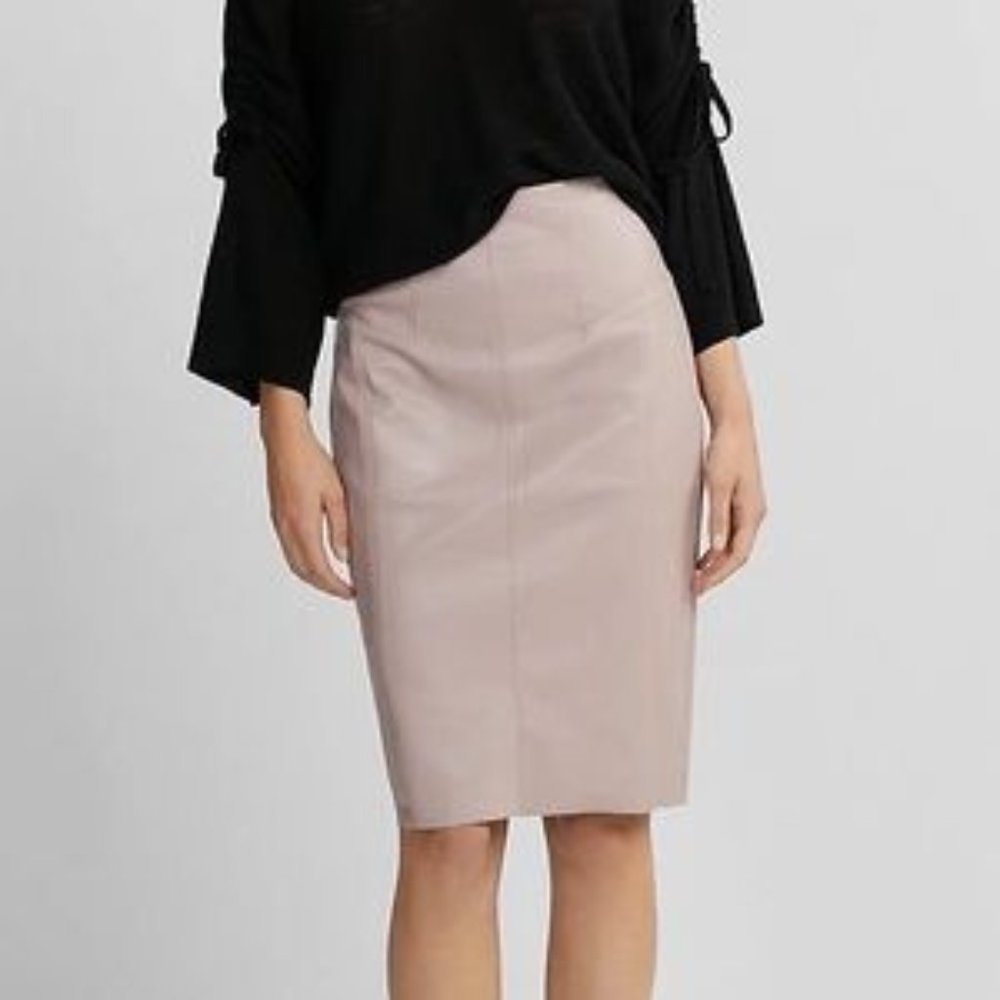 EXPRESS vegan Pink Leather Skirt